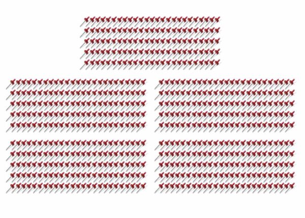 FIVESTAR Lrg Hd Rivet Red Multi-Grip 500pk 814R-500L