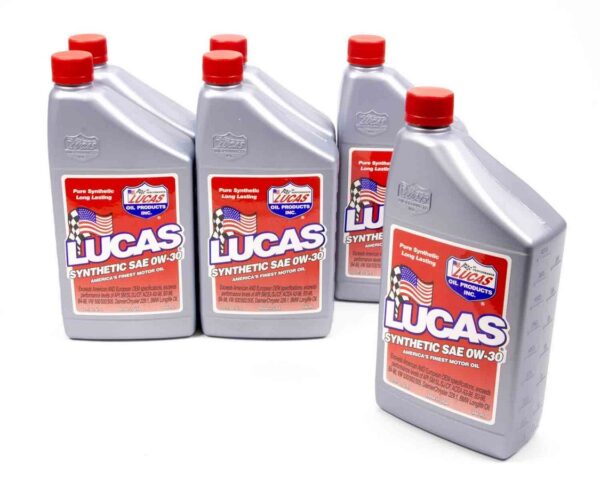 LUCAS OIL Synthetic 0w30 Oil 6×1 Qt 10179