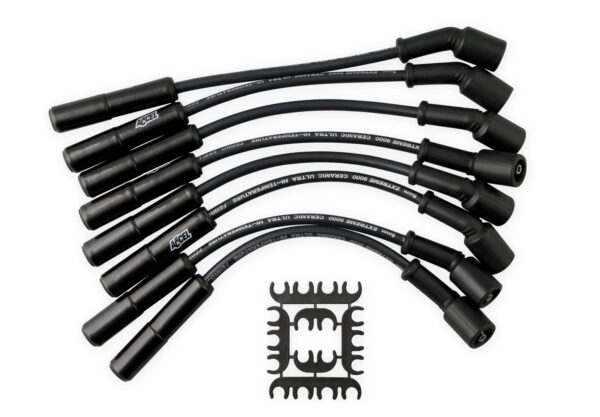 ACCEL X9000 Spark Plug Wire Set GM LS 12in Long Blk 9059CK