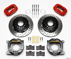 WILWOOD Rear Brake Kit 57-62 Corvette Red Caliper 140-11828-DR