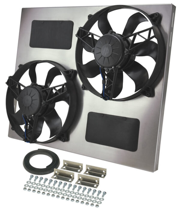 DERALE Dual RAD Fan w/Alum Shroud Assembly 16835