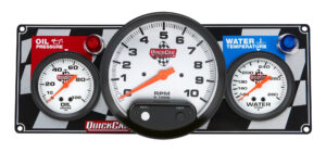 QUICKCAR RACING PRODUCTS 2-1 Gauge Panel Tach OP/WT 61-6031