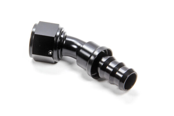 TRIPLE X RACE COMPONENTS #12 30 Degree Hose End Push Lock HF-13012BLK