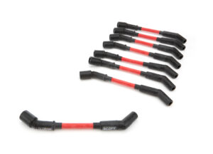 SCOTT PERFORMANCE GM LS Spark Plug Wire Set 45-Degree – Red CH-LS-S-2