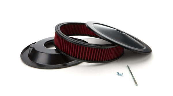 RACING POWER CO-PACKAGED 14in X 3in Muscle Style Air Cleaner Black/Red R2350