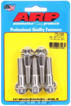 ARP S/S Bolt Kit – 12pt. (5) 10mm x 1.5 x 40mm 772-1005