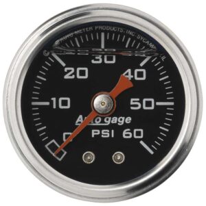 AUTOMETER 1-1/2in Pressure Gauge – 0-60psi – Black Face 2173