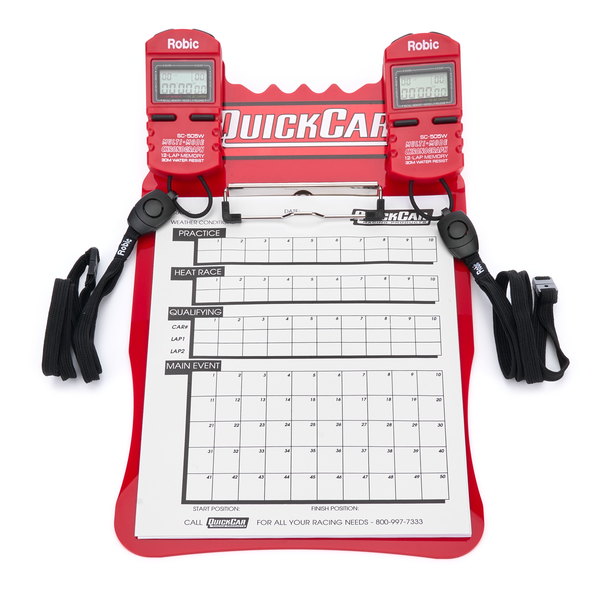 QUICKCAR RACING PRODUCTS Clipboard Timing System Red 51-051