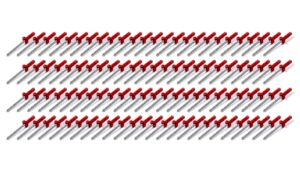 FIVESTAR Sml Hd Rivet Red Multi-Grip 100pk 814R-100S