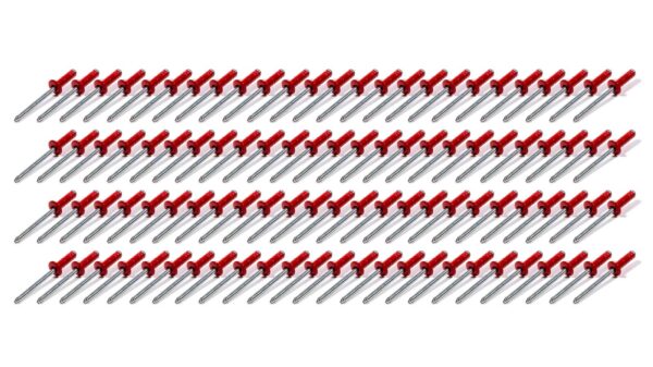 FIVESTAR Sml Hd Rivet Red Multi-Grip 100pk 814R-100S