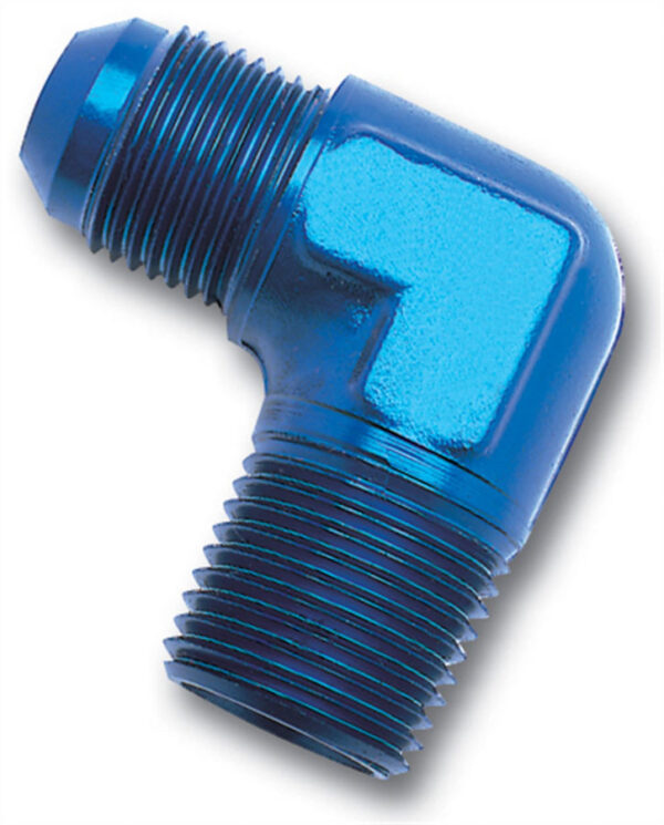 RUSSELL Adapter Fitting #6 Male to 1/4 NPT Male 90 Deg 660820