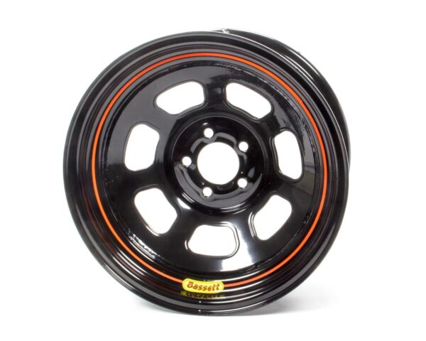 BASSETT Wheel 15×7 5x100mm D- Hole 3in BS Black 57SN3
