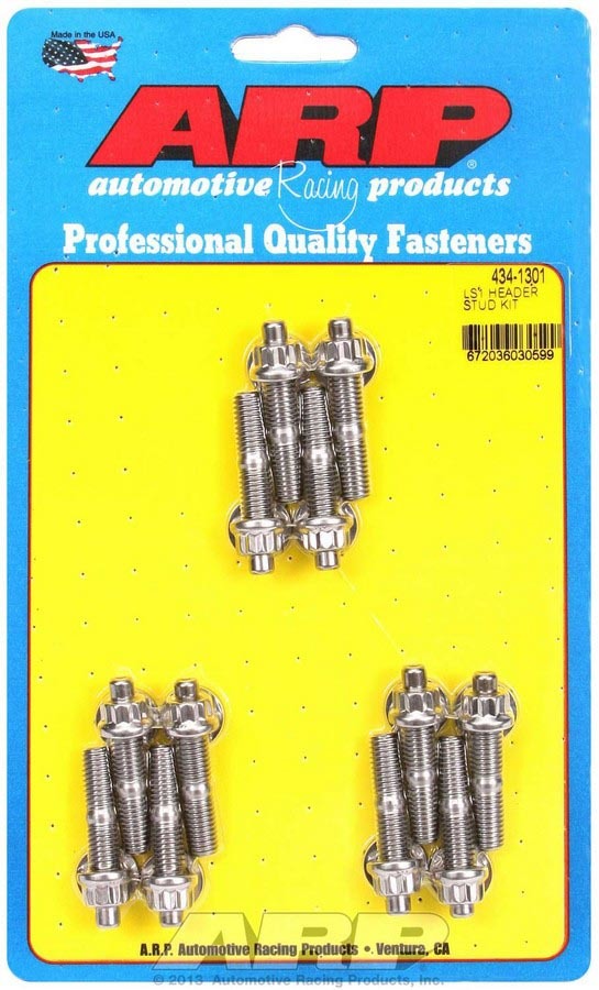 ARP S/S Header Stud Kit – M8 x 1.750in OAL (12) 434-1301