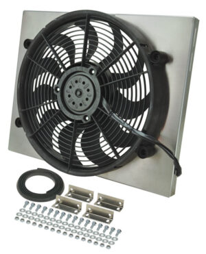 DERALE RAD Fan w/Alum Shroud Assembly 16823