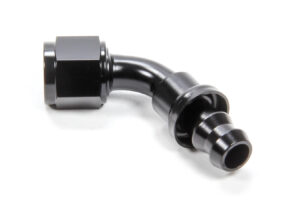 TRIPLE X RACE COMPONENTS #8 60 Degree Hose End Push Lock HF-16008BLK