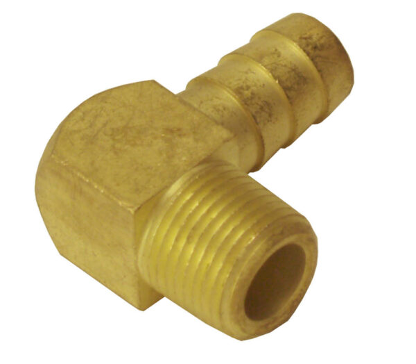 DERALE 1/2in NPT M x 1/2in Bar b 90 Degree Hose Fitting 98244