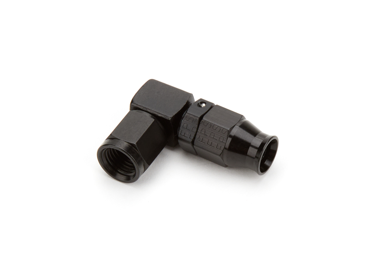 FRAGOLA #4 90 Degr Real Street Forged Hose End – Black 689904-BL