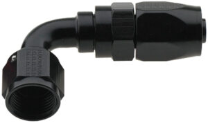 FRAGOLA Hose Fitting #16 90 Deg Pro-Flow Black 229016-BL
