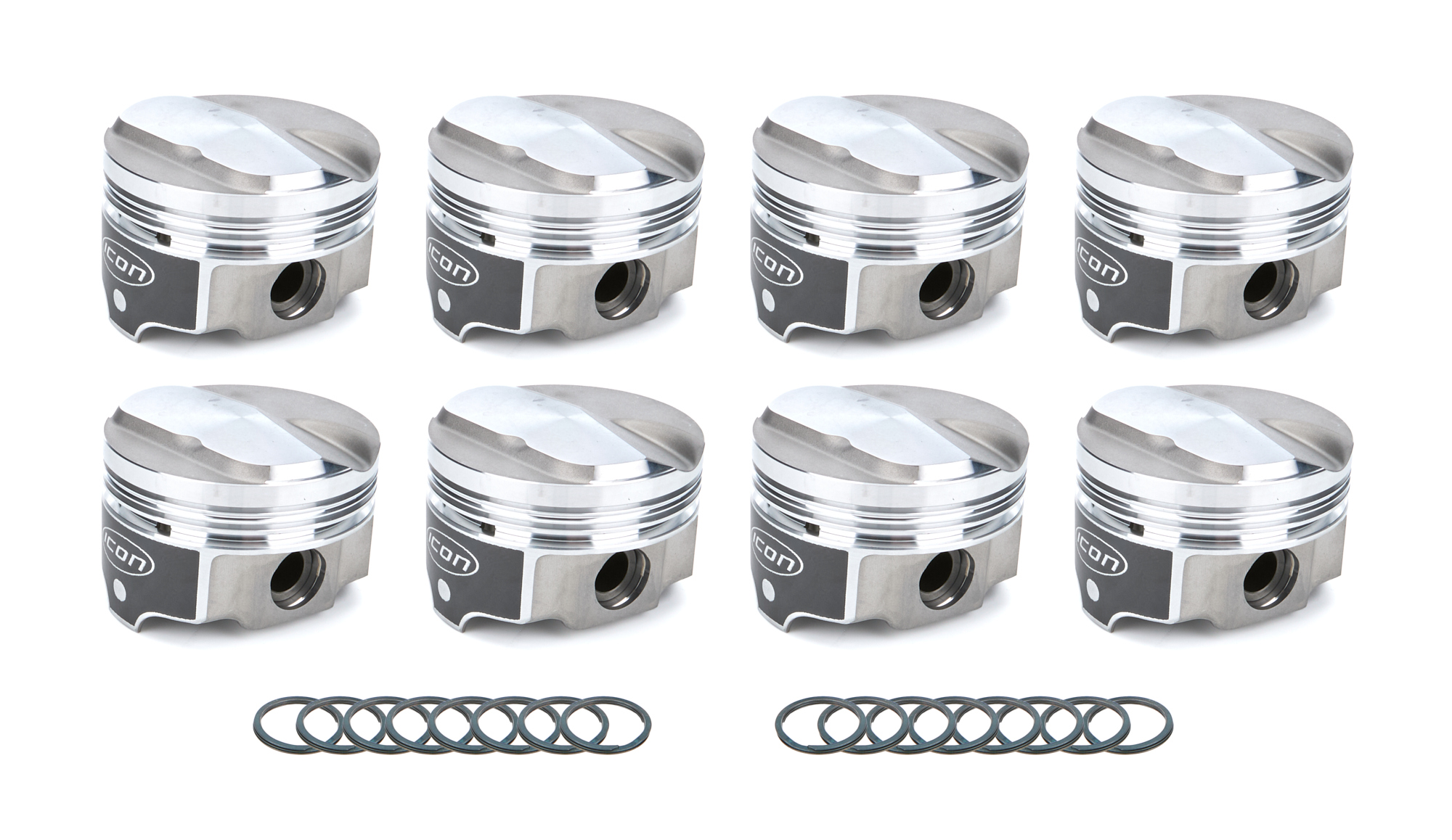 ICON PISTONS BBC FHR Dome Piston Set 4.125 Bore +17cc IC9948.STD