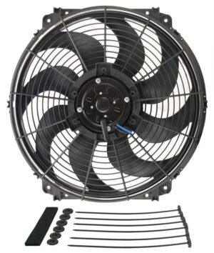 DERALE 16in Tornado Electric Fan w/Standard Mount Kit 16626