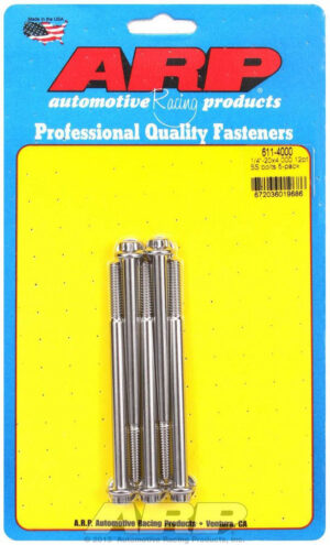 ARP S/S Bolt Kit – 12pt. (5) 1/4-20 x 4.000 611-4000