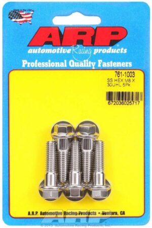 ARP S/S Bolt Kit – 6pt. (5) 8mm x 1.25 x 30 761-1003