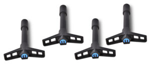 PROFORM Mopar V/C Wing Nuts Blk Crinkle Blue Emblem 440-756