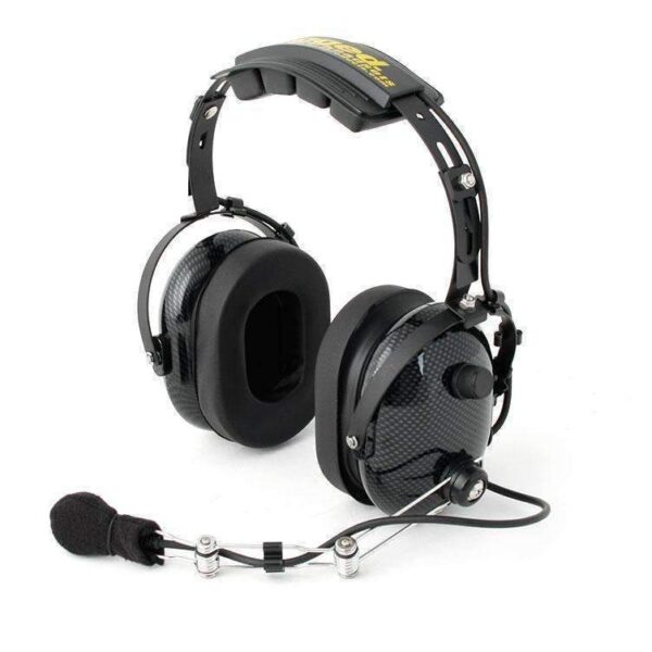 RUGGED RADIOS Headset Over The Head H22 2-Way Black CF H22-CF