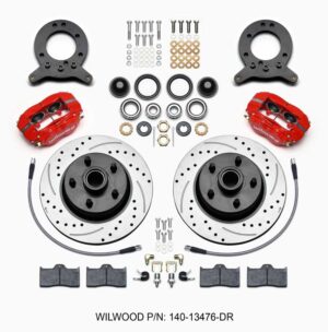 WILWOOD Front Disc Brake Kit Blk 65-59 Mustang Hub/Rotor 140-13476-DR