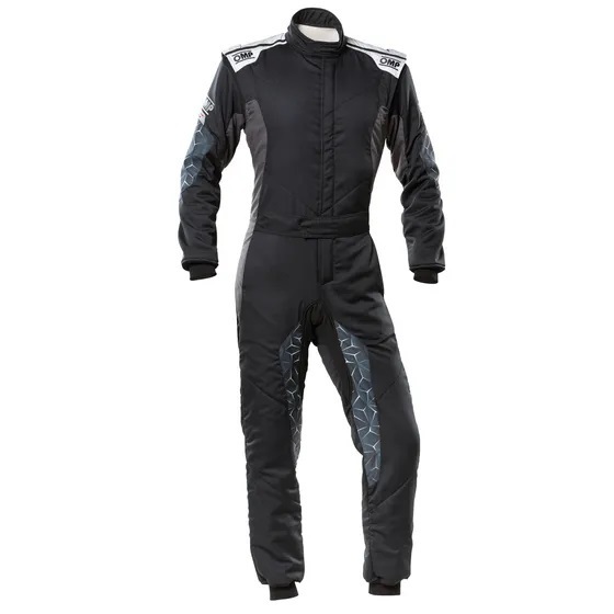 OMP RACING, INC. TECNICA HYBRID OVERALL F IA 8856-2018 BLACK / SIL IA0-1864-A01-171-58