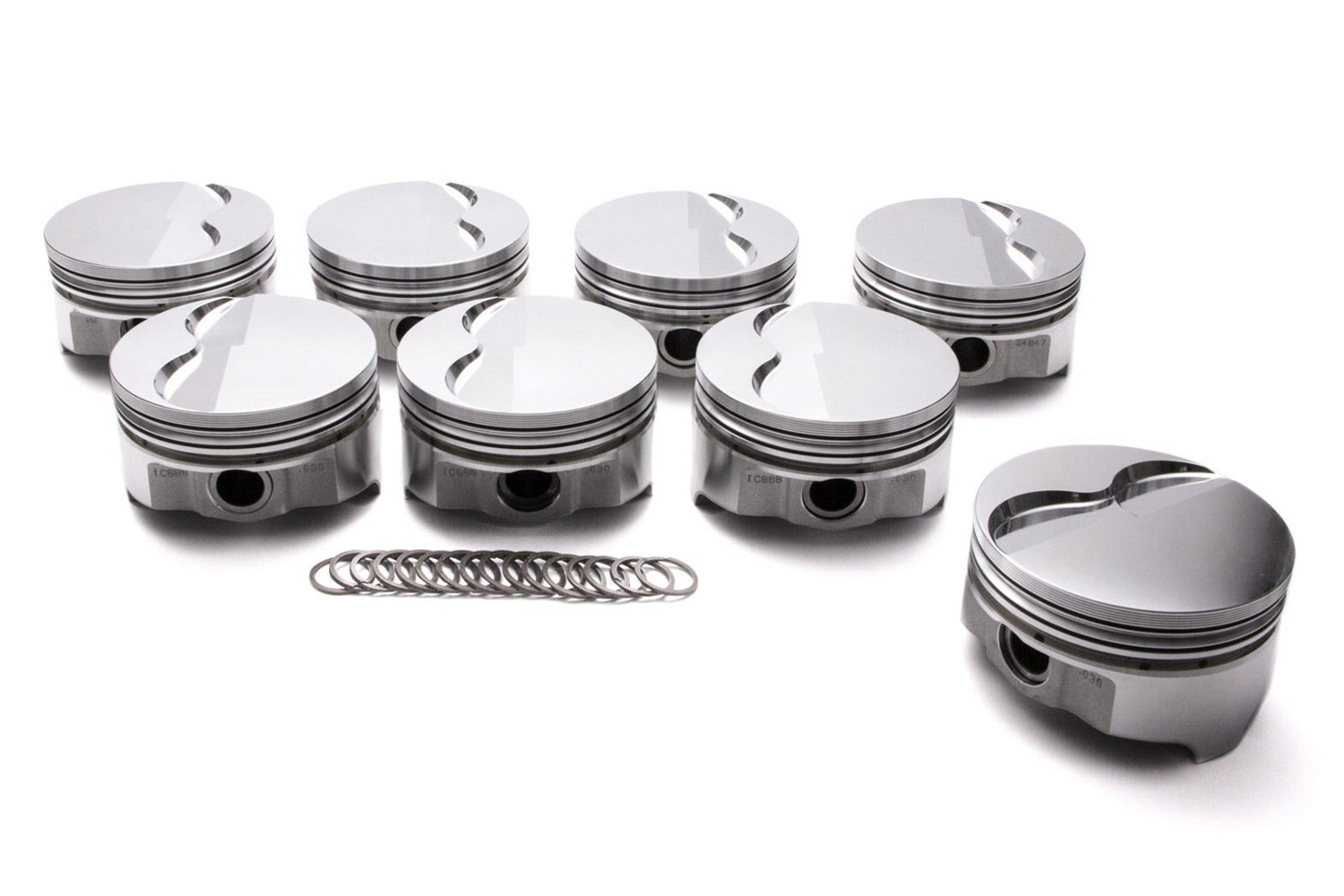 ICON PISTONS Pontiac V8 FT Piston Set 4.165 Bore -.430cc IC941.040