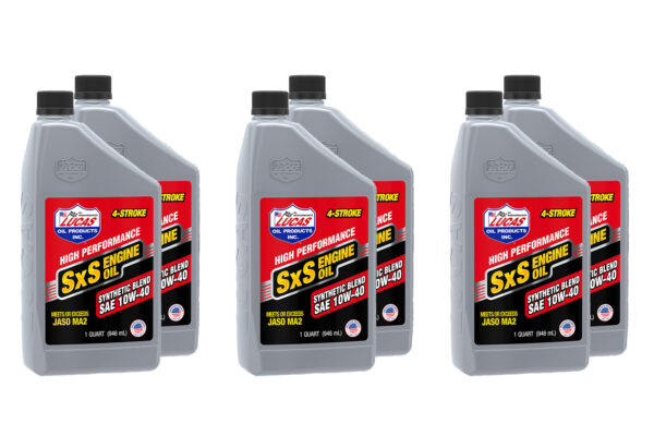 LUCAS OIL Synthetic Blend 10w40 SXS Oil Case 6 x 1 Quart 11196