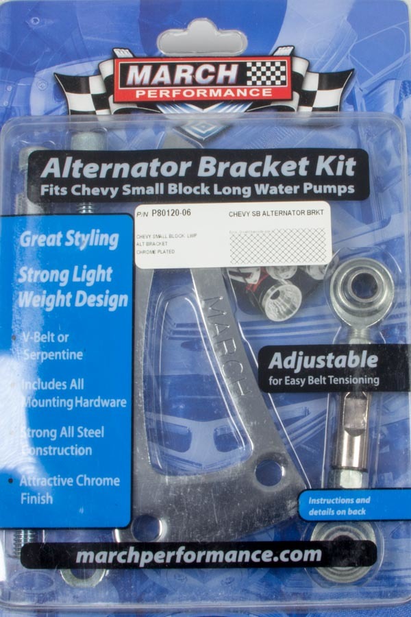 MARCH PERFORMANCE Alternator Bracket SBC LWP P80120-06