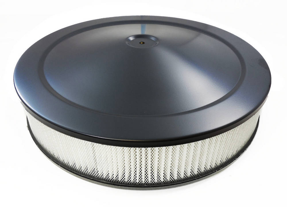 RACING POWER CO-PACKAGED 14In X 3In Muscle Air Cleaner Kit Black R2195BK-BOX