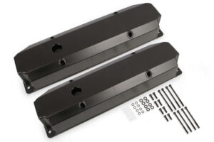 MR. GASKET BBM Fab. Alm Valve Cover Set – Black 6865BG