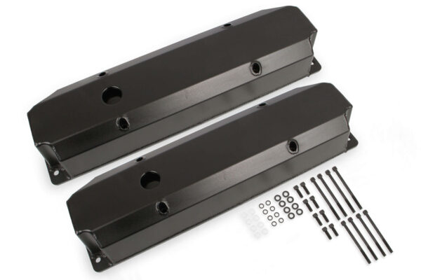 MR. GASKET BBM Fab. Alm Valve Cover Set – Black 6865BG
