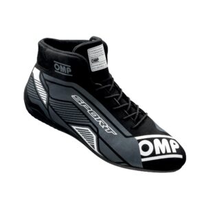 OMP RACING, INC. OMP SPORT SHOES FIA 8856 -2018 BLACK / WHITE SZ. IC0-0829-A01-076-40