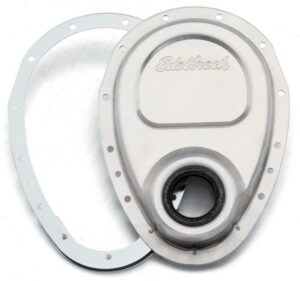 EDELBROCK SBC Aluminum Timing Cover – 2 Piece 4242