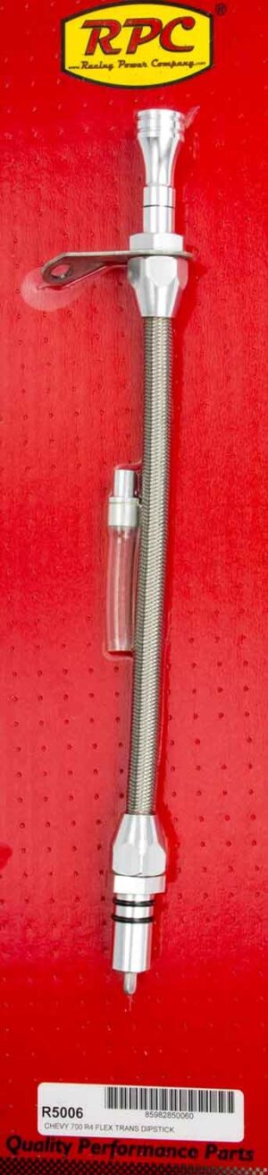 RACING POWER CO-PACKAGED Flexible Trans Dipstick GM 700R4 B/H Mount R5006