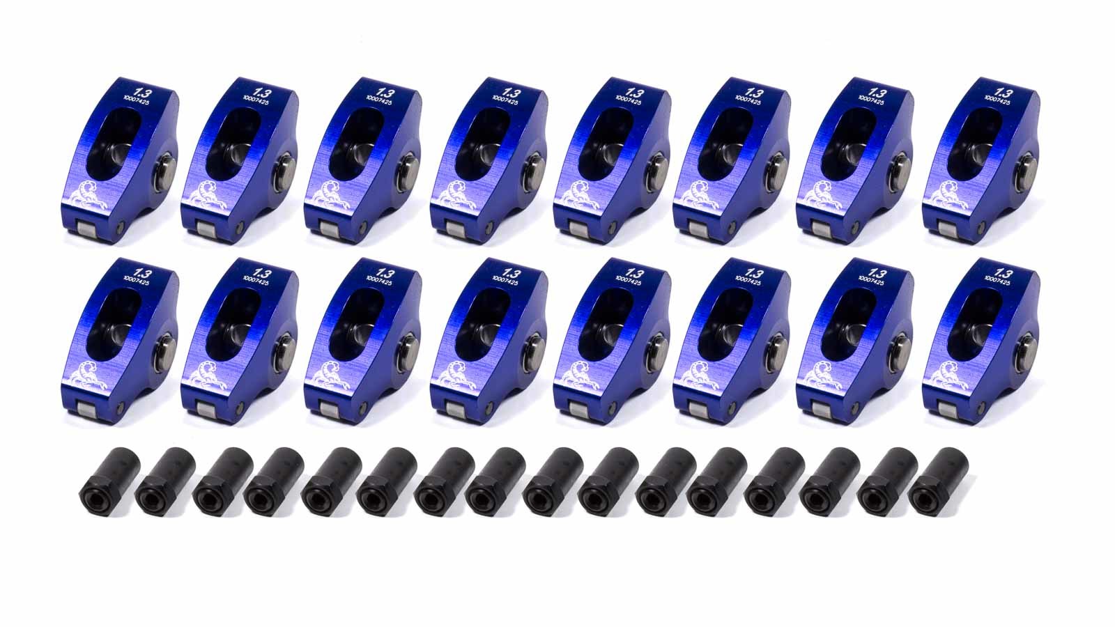 SCORPION PERFORMANCE SBC Roller Rocker Arms 1.3 Ratio 3/8 Stud 1004