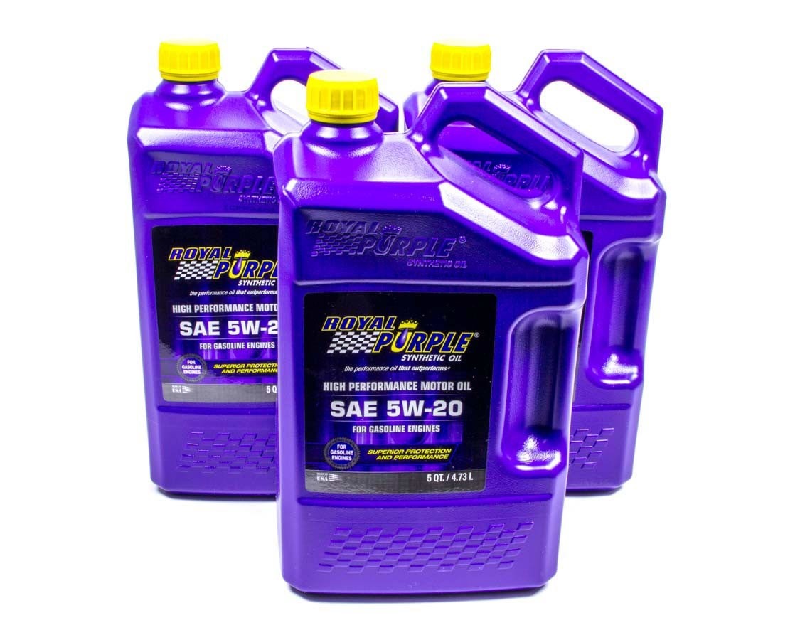 ROYAL PURPLE 5W20 Multi-Grade SAE Oil 3×5-qt Bottles 53520