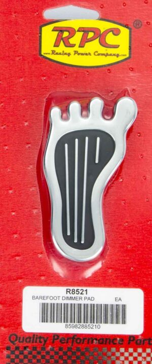 RACING POWER CO-PACKAGED Dimmer Pad Barefoot Chrome Steel R8521