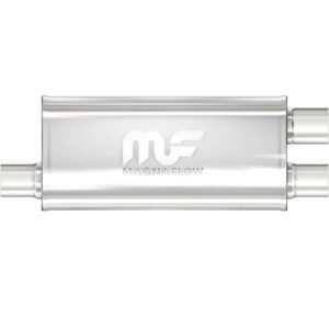 MAGNAFLOW PERF EXHAUST Stainless Muffler 2.5in Inlet Offset/Dual 2.25in 12266