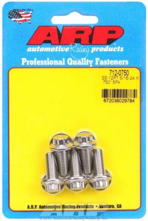 ARP S/S Bolt Kit – 12pt. (5) 5/16-24 x .750 712-0750