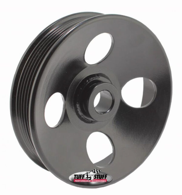 TUFF-STUFF Type II Power Steering Pulley 6 Groove Black 8487B
