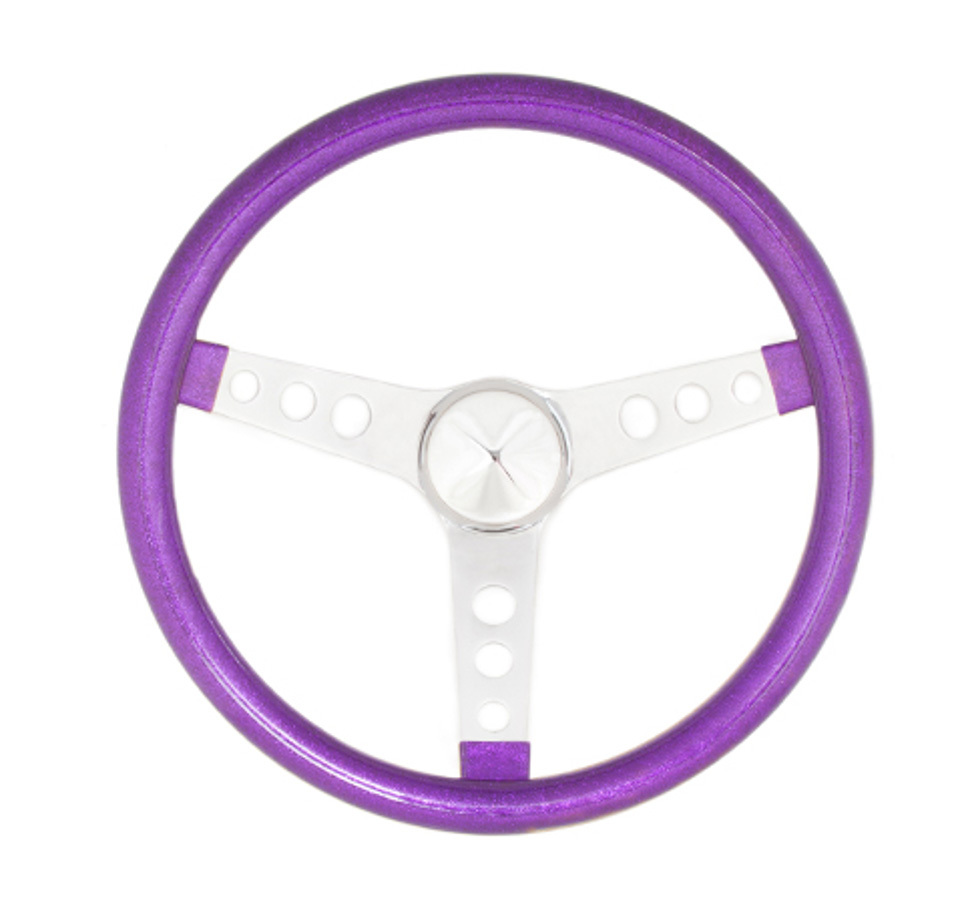 GRANT Steering Wheel Mtl Flake Purple/Spoke Chrm 15 8463