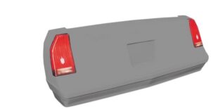 FIVESTAR 88 Monte Bumper Cover Gray Plastic 021-450-G