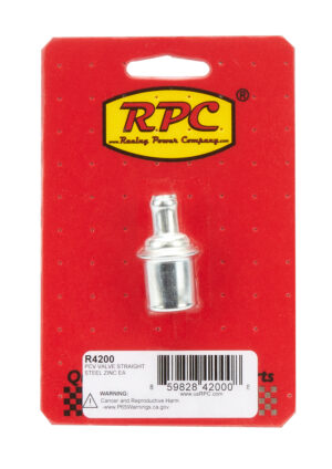 RACING POWER CO-PACKAGED PCV Valve Straight Steel Zinc Each R4200