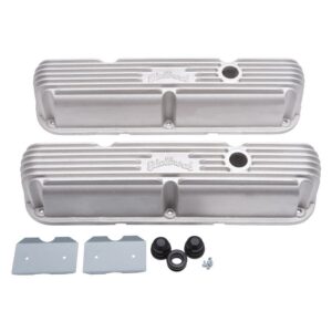 EDELBROCK Valve Cover Kit Classic Finned SBM LA 41769
