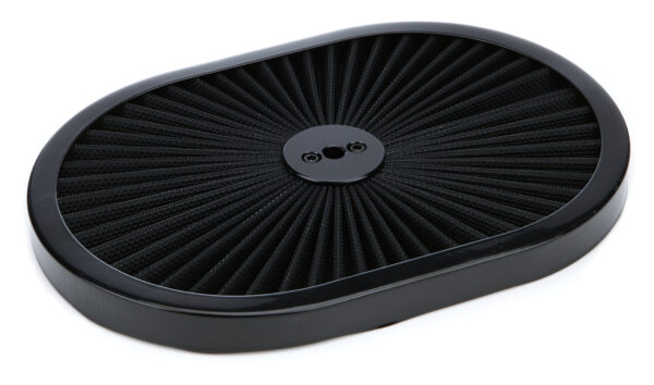 RACING POWER CO-PACKAGED 12in Super Flow Oval Air Cleaner Black R2217T